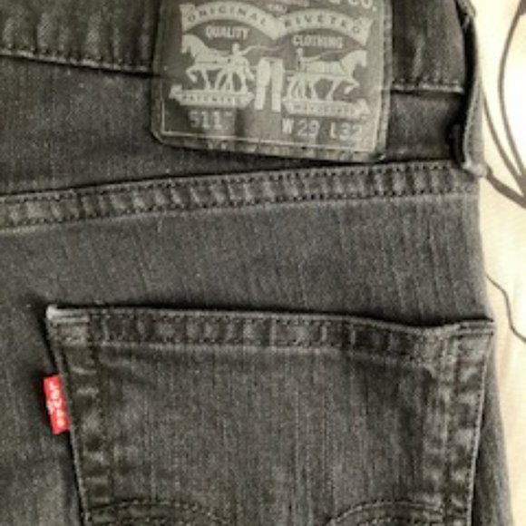 Levi's 511 Black Size 28-29 x 32 EUC - Picture 9 of 9